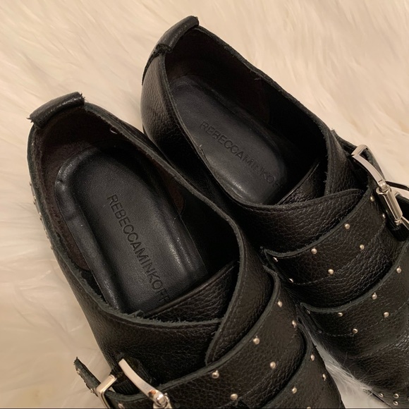 Rebecca Minkoff Studded Leather Black Booties 7.5 - Picture 4 of 14
